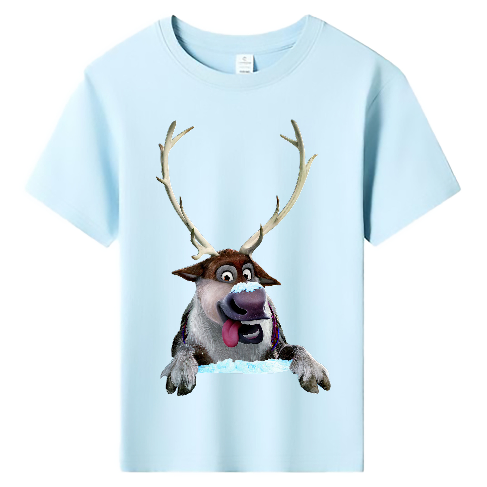 （画像用） アナと雪の女王 アンナ エルサ Frozen Anna Elsa 綿100％キッズTシャツ（フロントプリント）